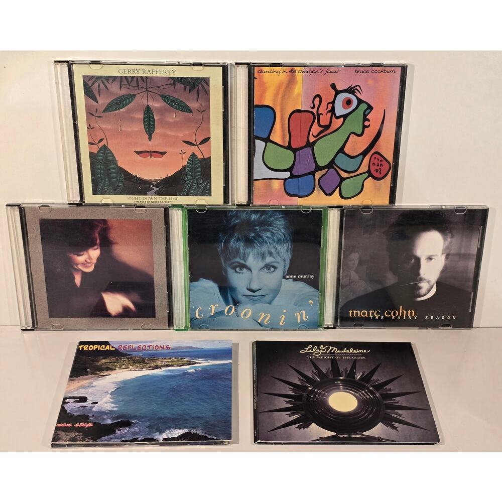 Singer-Songwriter Folk Rock CD Lot of 7 Gerry Rafferty Marc Cohn Anne Murray